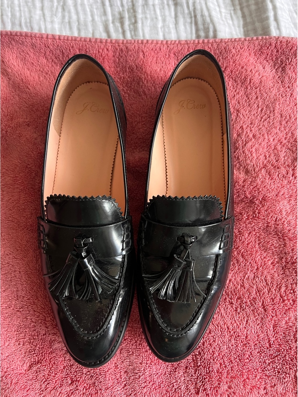 J.Crew Black Academy Leather Women’s Loafers Size 9